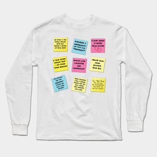 Wisdom & Life Hack Notes Long Sleeve T-Shirt